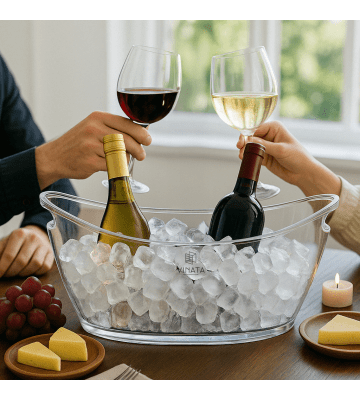 Vinata Bartolo wijnkoeler - transparant - 6 L