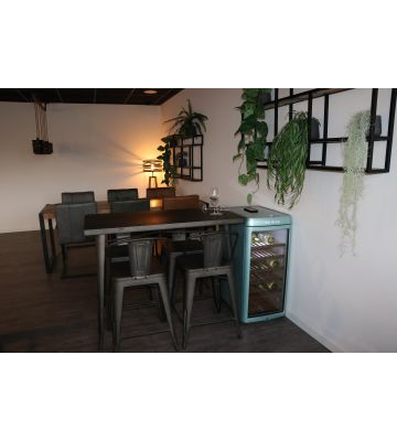 Vinata Forcellina wijnklimaatkast - retro groen - glazen deur - 42 flessen