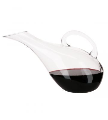 Vooraanzicht decanter Molise met rode wijn er in