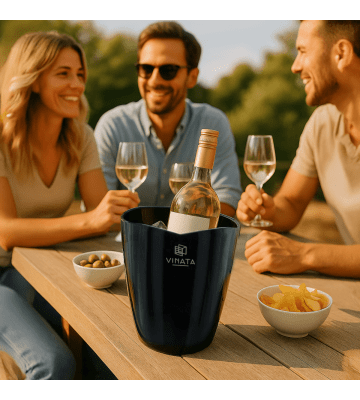 Vinata Liera wijnkoeler - zwart - 3.5 L