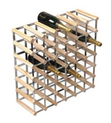 Blank houten wijnrek voor 42 flessen kopen? - wijn verzamelen - wijn opbergen - rode wijn - witte wijn - rose - champagne - kelder | Wijnklimaatkast.nl