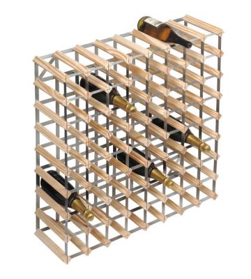 Blank houten wijnrek voor 72 flessen kopen? - wijn verzamelen - wijn opbergen - rode wijn - witte wijn - rose - champagne - kelder | Wijnklimaatkast.nl