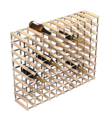 Blank houten wijnrek voor 90 flessen kopen? - wijn verzamelen - wijn opbergen - rode wijn - witte wijn - rose - champagne - kelder | Wijnklimaatkast.nl