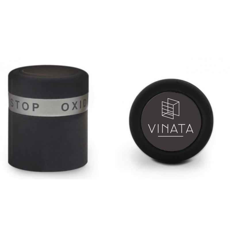 Vinata Pulltex AntiOX wijnstopper - zwart