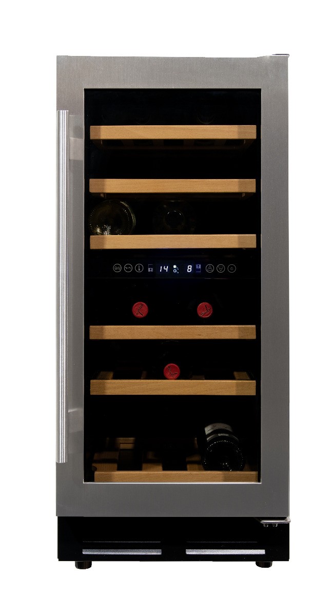 Vinata Martino wijnklimaatkast - glazen deur met RVS rand - 32 flessen