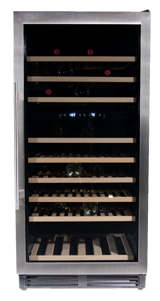 Vinata Wijnklimaatkast Premium met RVS glazen deur - 110 Flessen